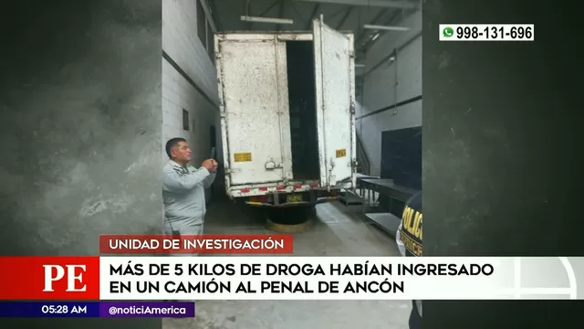 Ancón I: Más de 5 kilos de droga ingresaron al penal en un camión
