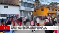 Andahuaylas: Padres y escolares se enfrentaron a policías por construcción de colegio