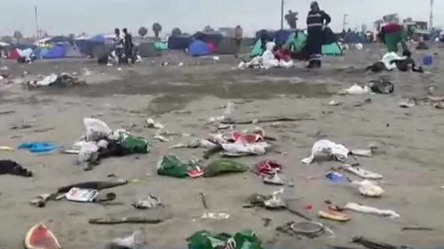 Cañete: Playa Cerro Azul amaneció repleto de basura tras celebración del Año Nuevo