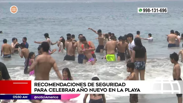 Año Nuevo: Recomedaciones de seguridad para celebraciones en la playa