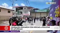Apurímac: Vándalos atacaron con rocas a policías