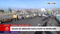 Arequipa: Carretera hacia Puno fue despejada
