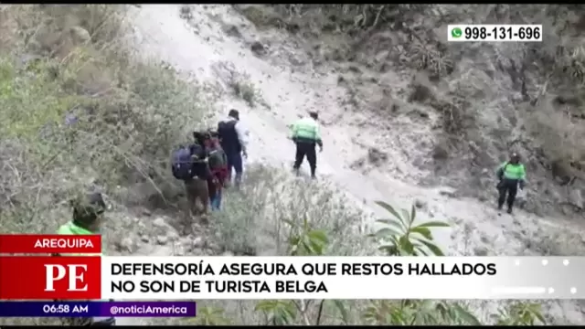 Arequipa: Defensoría asegura que restos hallados no son de turista belga