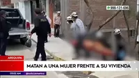 Arequipa: Mujer fue asesinada frente a su vivienda