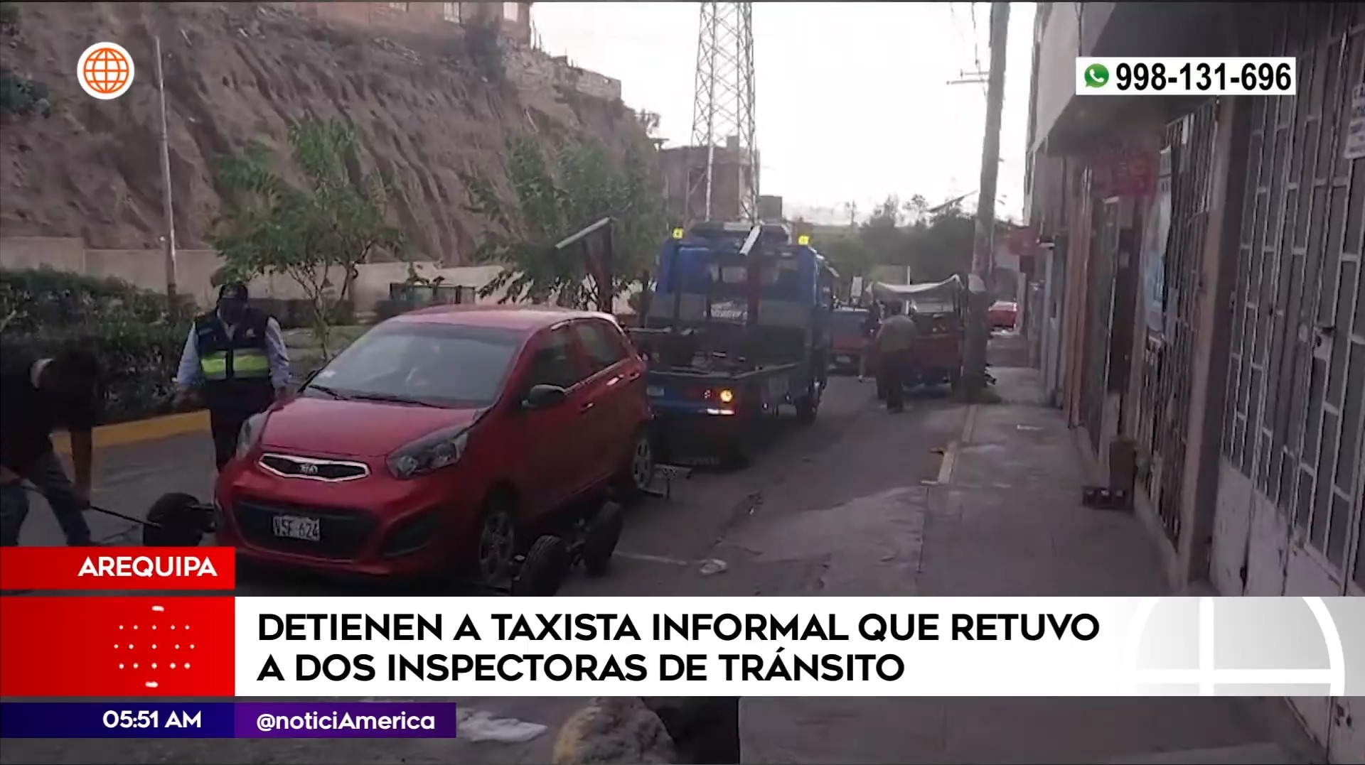 Taxista informal retuvo a inspectoras en Arequipa. Foto: América Noticias
