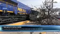 Arequipa: Tren impactó contra furgón