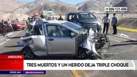 Arequipa: Tres muertos y un herido tras choque múltiple