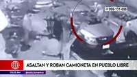 Asaltan y roban camioneta en Pueblo Libre