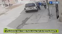 Ate: capturan a delincuentes que utilizaron una combi para asaltar un restaurante