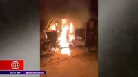 Ate: extorsionadores queman mototaxi para intimidar a empresarios