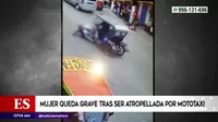 Ate: Mujer queda grave tras ser atropellada por mototaxi