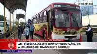 La ATU entrega protectores faciales gratis en Lima