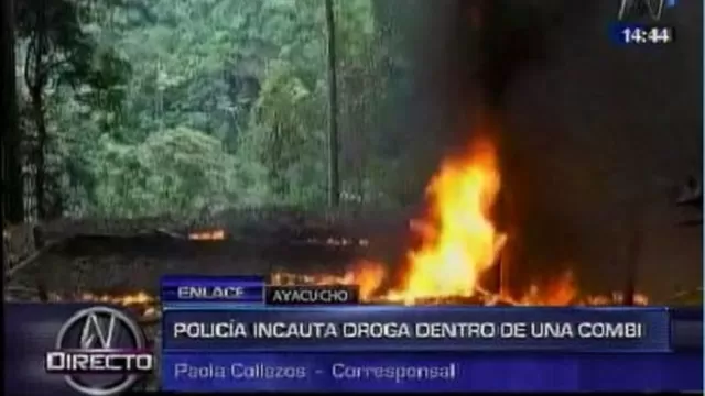 Incautan droga en Ayacucho: Foto: Captura de Tv Canal N.
