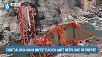 Ayacucho: Puente Kutina inaugurado hace 1 años se derrumbó