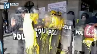 Ayacucho: Trabajadores del Poder Judicial se enfrentaron a policías 