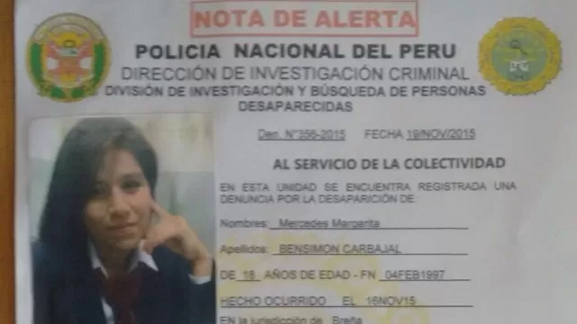 #AyúdalosaVolver: adolescente desapareció cuando iba a su instituto