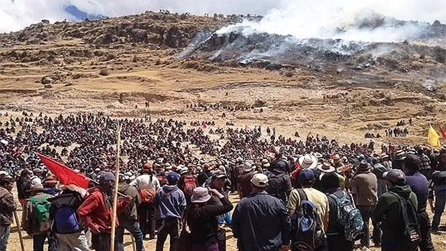 Protestas por proyecto minero Las Bambas. Foto: archivo Perú21