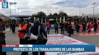 Las Bambas: Trabajadores de la minera se movilizan en Cusco, Arequipa y Lima 