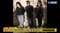 Barranco: capturan a delincuentes que robaban celulares de alta gama