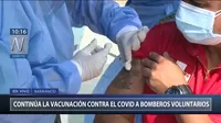 Barranco: Continúa vacunación contra el COVID-19 a bomberos voluntarios
