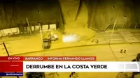 Barranco: Derrumbe en la Costa Verde genera cierre de la vía