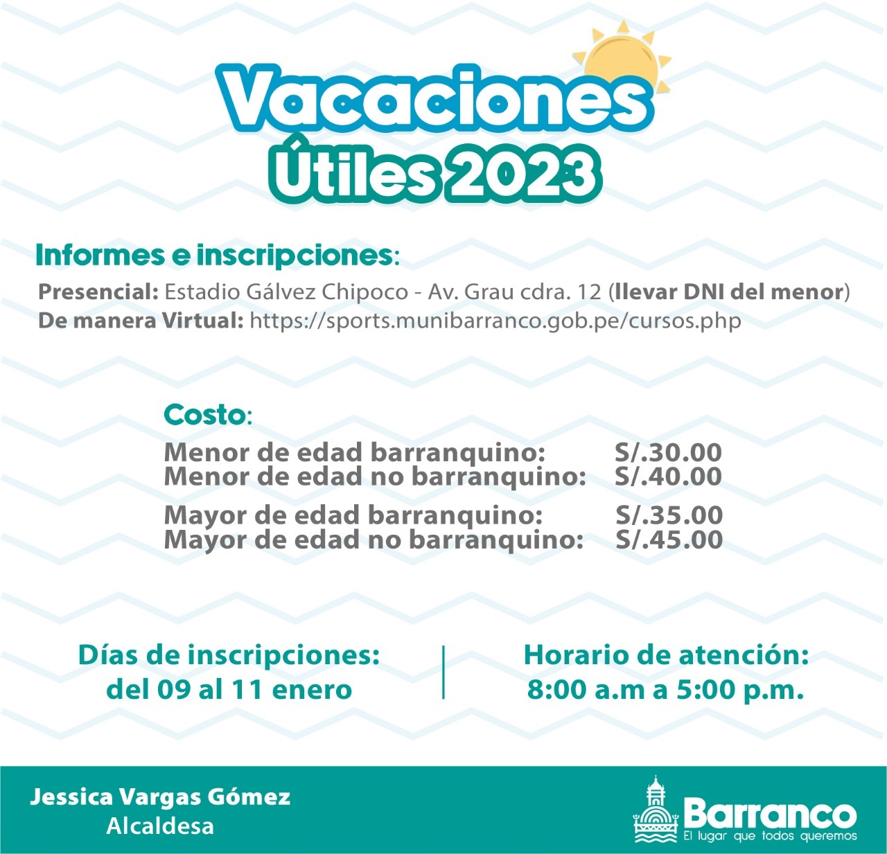Vacaciones útiles 2023: Inician talleres en Estadio Chipoco y Centro Malambo de Barranco