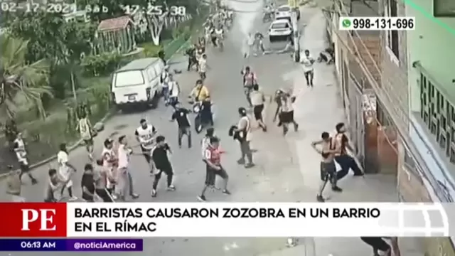 Barristas causaron zozobra en un barrio del Rímac