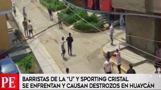 Barristas de la 'U' y Cristal causaron destrozos en Huaycán