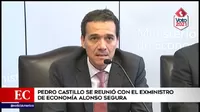 Pedro Castillo se reunió con el exministro de Economía Alonso Segura