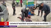 San Juan de Lurigancho: Cayó banda de "raqueteros" que se movilizaba en mototaxi