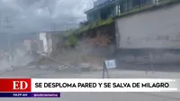 Cajamarca: Hombre salvó de morir enterrado tras desplome de pared