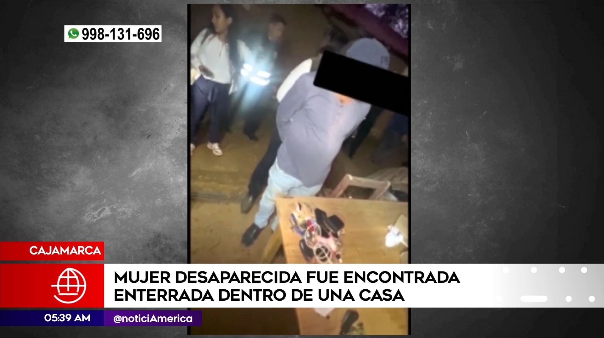 Hallan a mujer enterrada en casa de Cajamarca. Foto: América Noticias