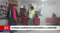 Cajamarca: Ronderos atraparon y golpearon a ladrones