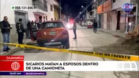 Cajamarca: Sicarios matan a esposos dentro de una camioneta
