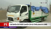 Callao: capturan a banda delictiva que robó camión cargado con cobre  