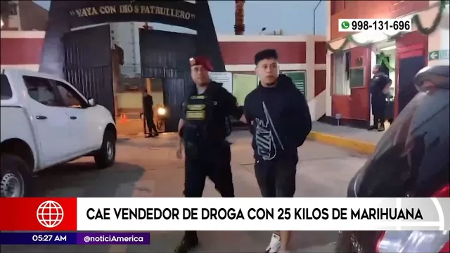 Callao: Cayó vendedor de droga con 25 kilos de marihuana