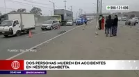 Callao: Dos personas murieron en accidente de tránsito en la avenida Néstor Gambetta