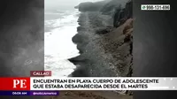 Callao: Encuentran cuerpo de adolescente en una playa