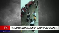 Callao: Escolares protagonizaron una pelea en las instalaciones de su colegio 