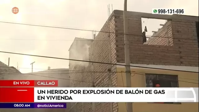 Callao: Un herido por explosión de balón de gas en vivienda