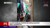 Callao: Hombre robaba postes de señalización para venderlos
