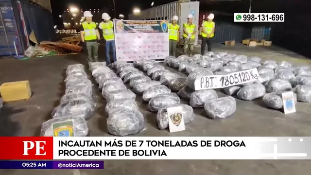Callao: Incautan más de 7 toneladas de droga procedente de Bolivia