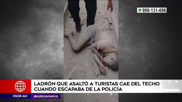 Callao: Ladrón que asaltó a turistas cayó de un techo cuando escapaba de la Policía