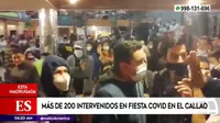 Callao: Más de 200 personas fueron intervenidas en fiesta covid