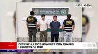 Callao: Policía capturó a dos hombres con cuatro lingotes de oro