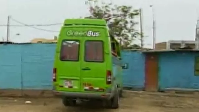 Vehículo de la empresa Green Bus. Foto: captura de TV/Canal N