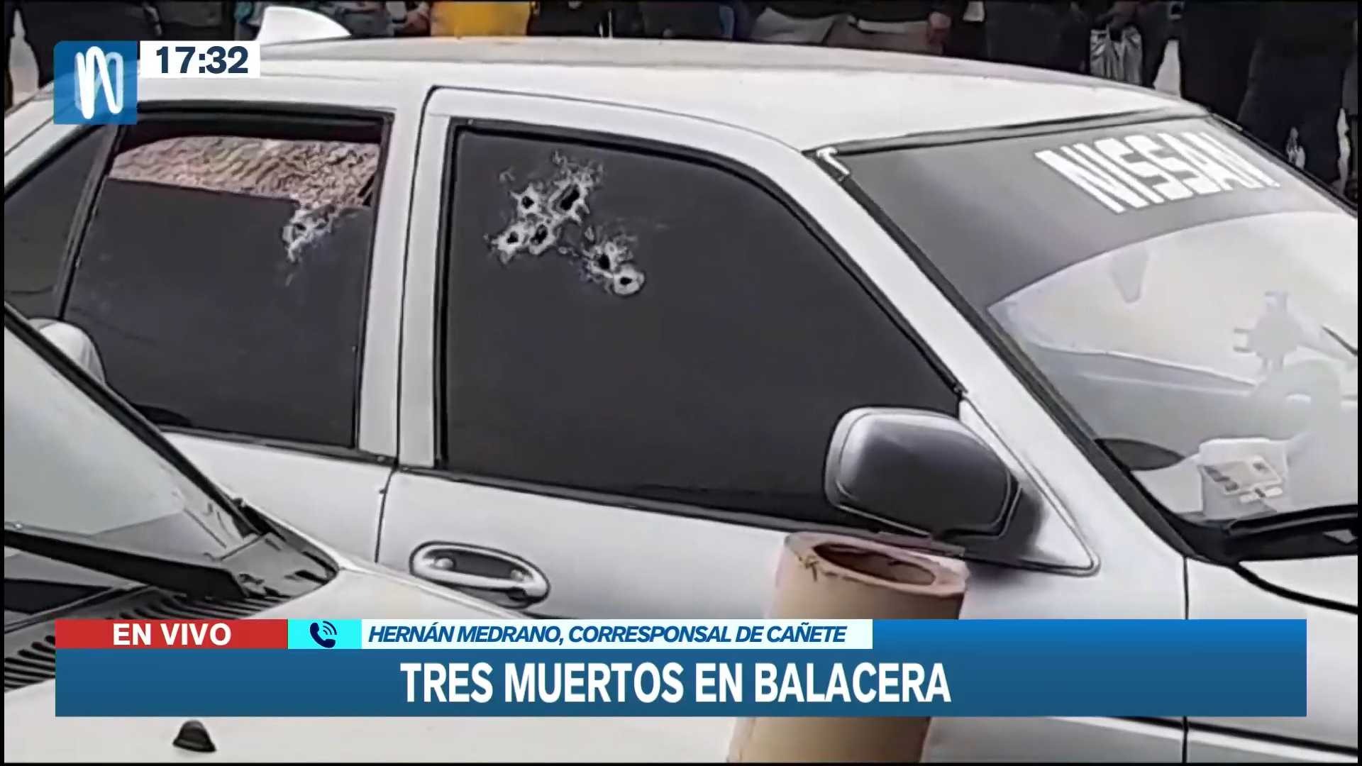 Cañete: Balacera dejó tres muertos en la vía pública