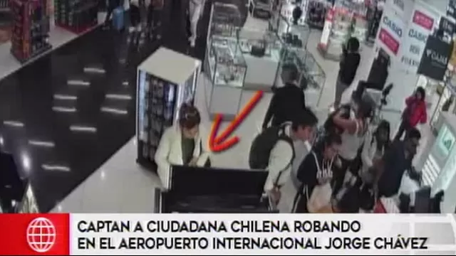 Captan a ciudadana chilena robando en el aeropuerto Jorge Chávez