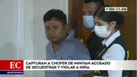 Capturan a chofer de minivan acusado de secuestrar y violar a niña