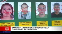 Capturan a organización criminal dedicada a clonar tarjetas del Metro de Lima